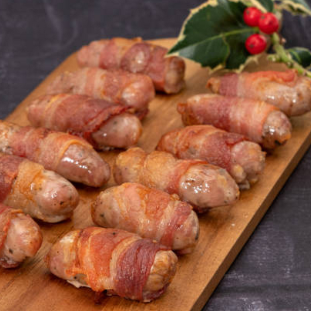 Buy Cocktail Sausage in Bacon Online from Aberdeenshire Larder