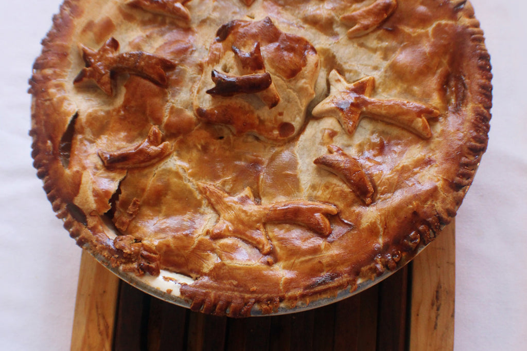 A homecooked chicken and bacon pie recipe